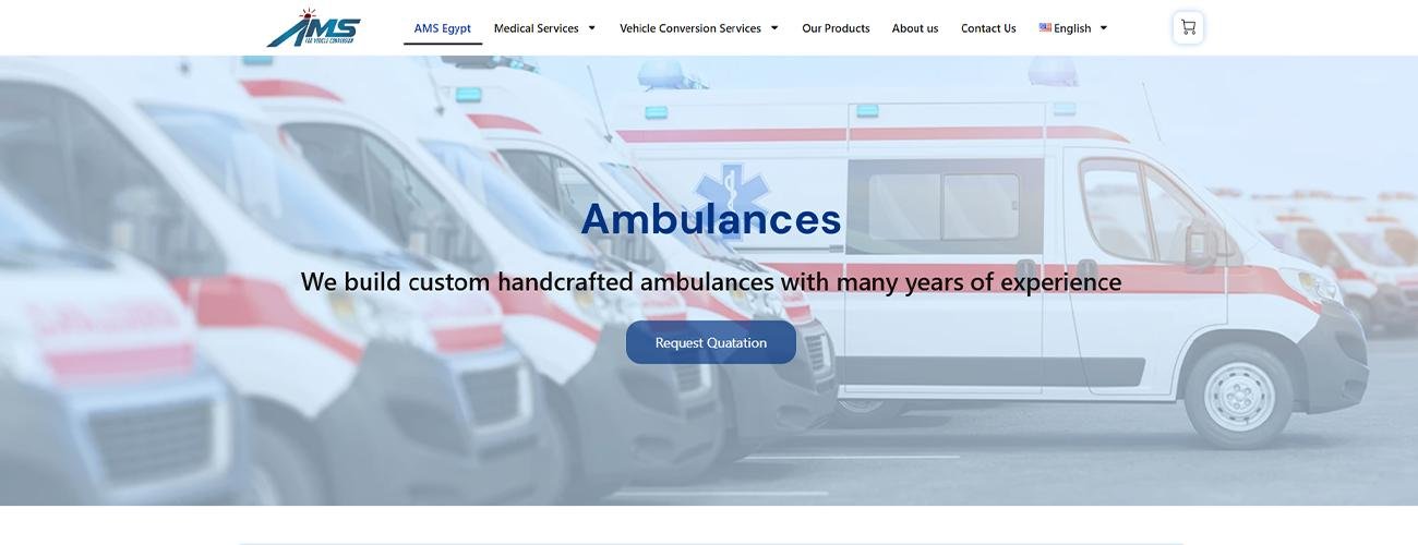 AMS Egypt website screenshot